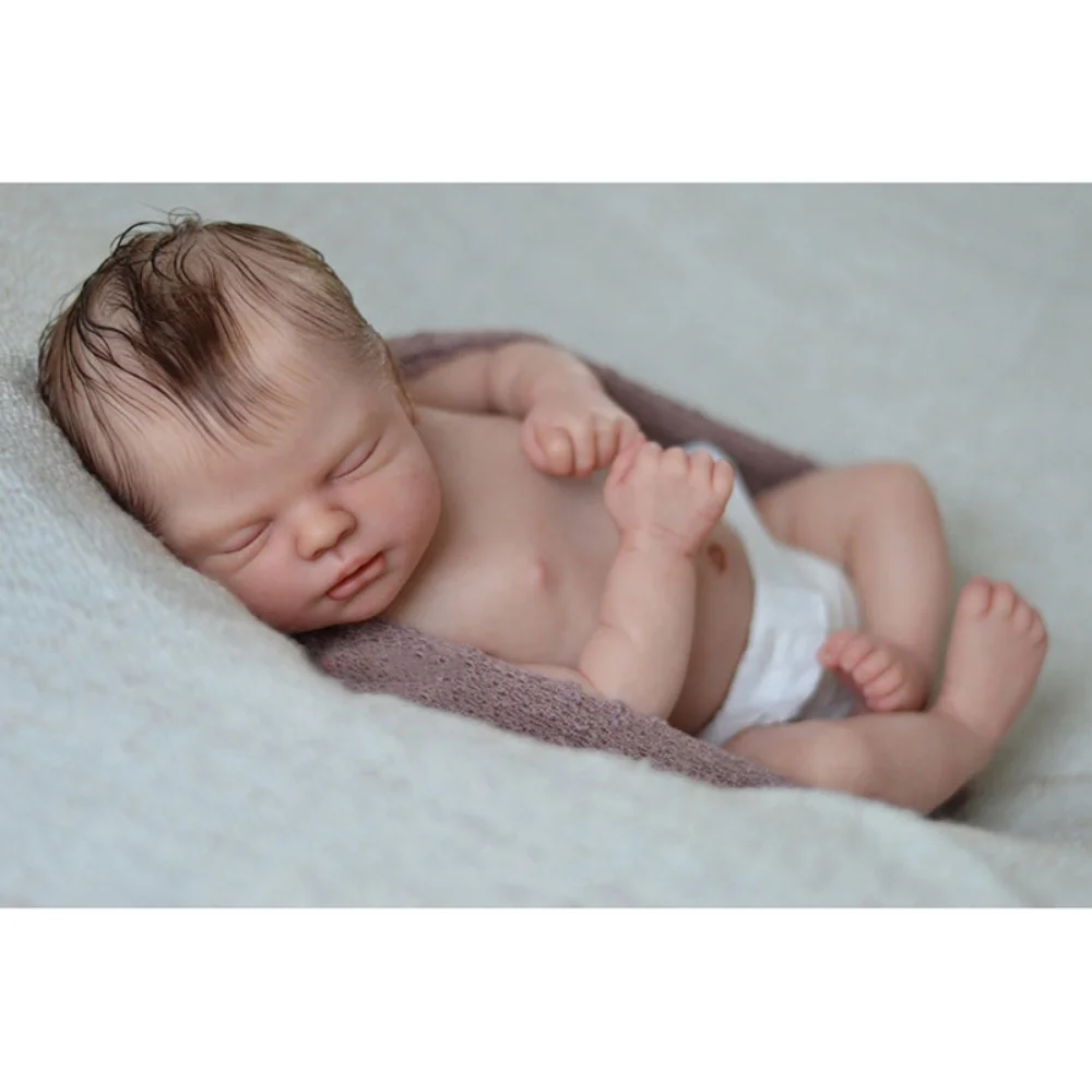 20 inç Bitmemiş Yeniden Doğmuş Bebek Kiti Kiara Boyasız Taze Renk Boş Bebek Kiti ile bez Vücut Yenidoğan Uyku Bebe Reborn - 2