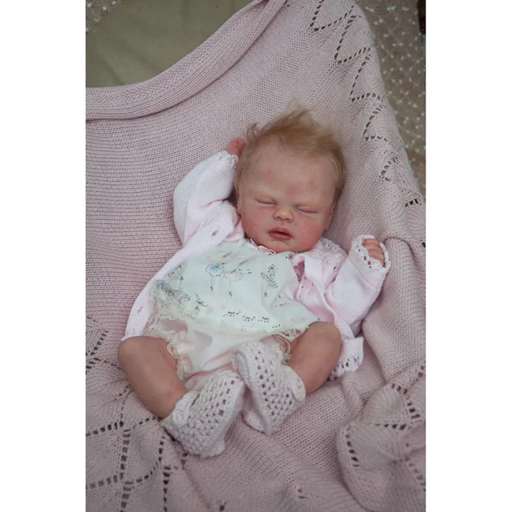 20 inç Bitmemiş Yeniden Doğmuş Bebek Kiti Kiara Boyasız Taze Renk Boş Bebek Kiti ile bez Vücut Yenidoğan Uyku Bebe Reborn - 3