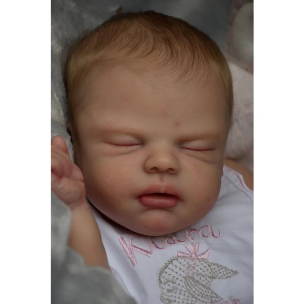 20 inç Bitmemiş Yeniden Doğmuş Bebek Kiti Kiara Boyasız Taze Renk Boş Bebek Kiti ile bez Vücut Yenidoğan Uyku Bebe Reborn - 4