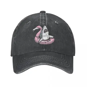 Havuz Köpekbalığı-Ahhh Rahatlama Zamanı beyzbol şapkası kovboy şapkası Doruğa kap Kovboy Bebop şapkaları Erkekler ve kadınlar şapkalar