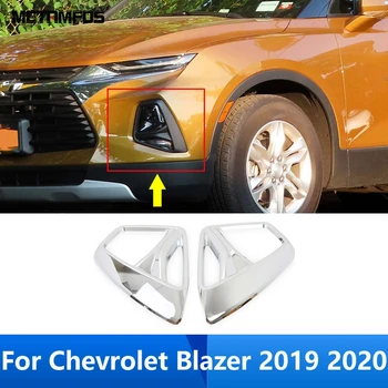 Chevrolet Blazer 2019 2020 için Krom Ön Sis İşık Lambası Kapak Trim Sis Lambası Çerçeve Sticker Koruyucu Aksesuarları Araba Styling
