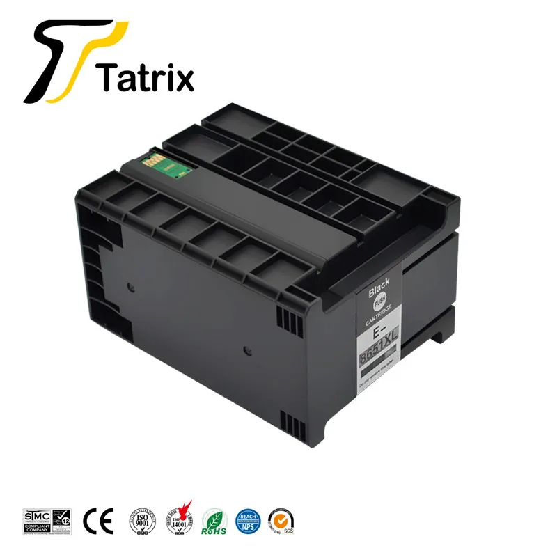 Tatrix T8651XXL T8651XL T8651 8651 Premium Siyah Uyumlu Yazıcı Mürekkep Kartuşu için Epson WorkForce Pro WF-M5191 WF-M5693 - 5
