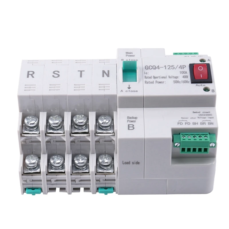 3X MCB Tipi Çift Güç Otomatik Transfer Anahtarı 4 P 100A ATS Devre kesici Elektrik Anahtarı - 5