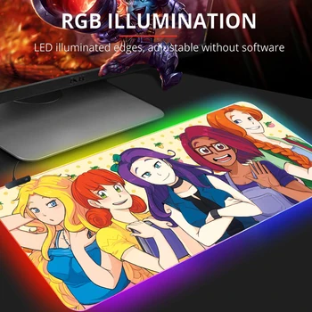 Büyük RGB Mouse pad Oyun Klavyeler masa pedi Hızlı Halı Stardew Vadisi Mousepad Sıcak Pc HD Ucuz anime fare altlığı sümen