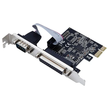 COM ve DB25 Yazıcı Paralel Port LPT PCIE Kart Adaptörü RS232 Seri Port