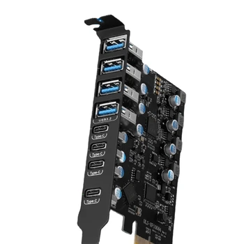 Çift 10G PCIE USB Tip C Masaüstü Genişletme Adaptör Kartı Desteği-Windows-mac Pro-X3UF