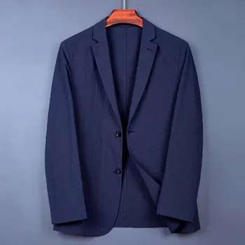 Yeni Geldi Yaz Bahar Blazer İki Alt Nefes Pamuk Keten Ceket İş erkek Takım Elbise Ceket 1 Adet (Sadece Ceket )