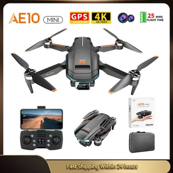 AE10 MİNİ 4K Kamera Drone Profesyonel GPS Optik Akış Uzaktan Kumanda Drone FPV fırçasız motor rc dört pervaneli helikopter Drones