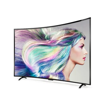 fabrika Ekran 55 İnç tv kavisli kavisli LCD TV radyan FHD LED 3840 * 2160P Süper slim4K lcd televizyon Akıllı Android TV