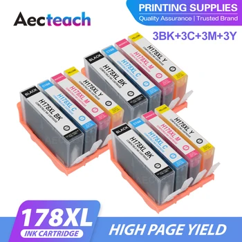 Aecteach yeni 4 Renk Uyumlu Mürekkep HP için kartuş 178 XL 178 Photosmart B109 B110 B210 C309 C310 C410 D5468 D5463 D5460 C5380