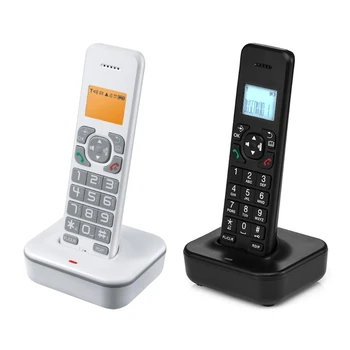 Telsiz Telefon Çoklu Dil Arayan Ekran Eller Serbest Arkadan Aydınlatmalı Telefon Handsfree Ev Ofis Masaüstü İçin D1102B