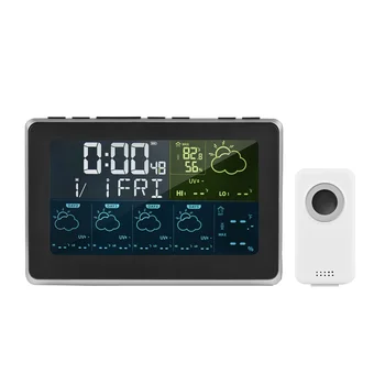 Akıllı WiFi Sıcaklık nem monitörü Tuya Kablosuz hava istasyon saati APP ayarı ile kontrol WiFi saat