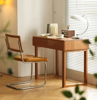 İskandinav masif ahşap masa, kiraz ahşap minimalist Japon tarzı yazı masası, masa üstü
