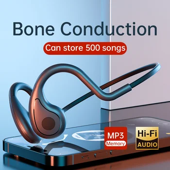 Yeni Kemik Iletim Spor Koşu Su Geçirmez kablosuz bluetooth Kulaklıklar MP3 Müzik Çalar Mikrofon Aktif Gürültü Azaltma
