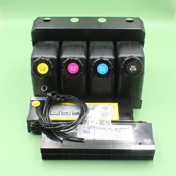 4 renk CISS toplu mürekkep sistemi için Eko-solvent Yazıcı Roland RS640 / 740 Mutoh VJ 1604 MİMAKİ JV33 Yazıcı 4 tankları + 4 kartuşları