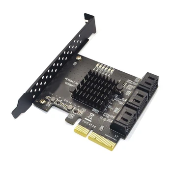 SATA PCI E Adaptörü 6 Port SATA 3.0 PCI Express X4 Genişleme Kartı SATA3. 0 Pcıe PCI-E SATA Denetleyici HDD İçin
