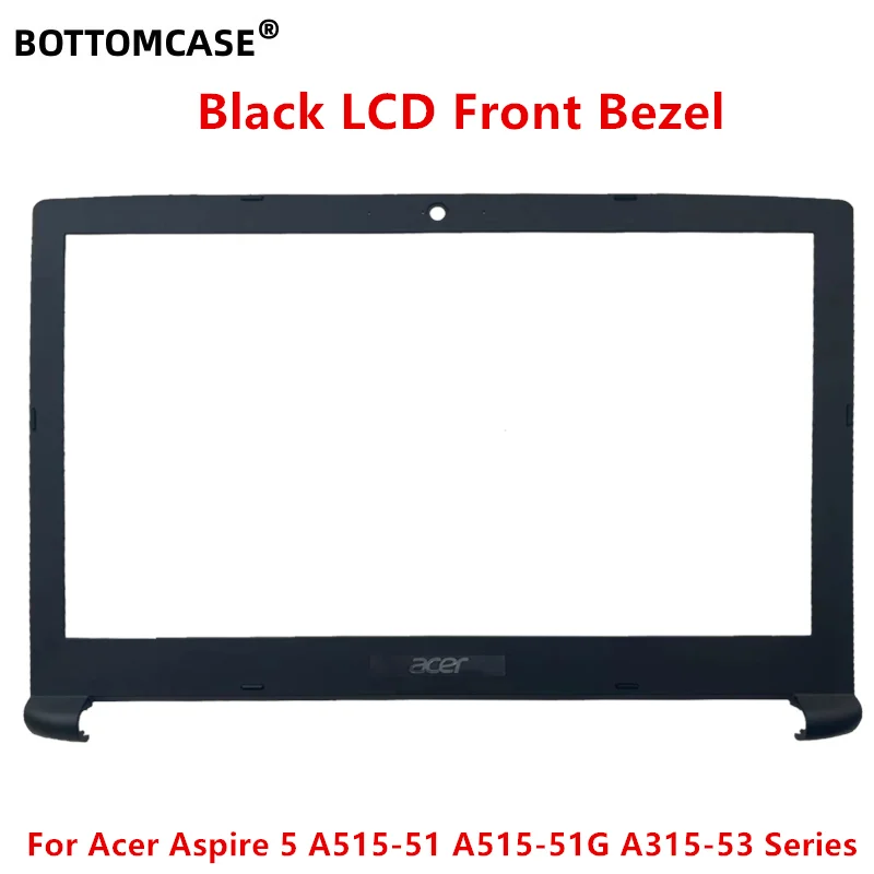 Acer Aspire 5 A515-51 A515-51G A315-53 serisi Laptop LCD arka kapak / LCD Çerçeve / LCD Menteşeler İçin BOTTOMCASE® siyah Yeni - 2