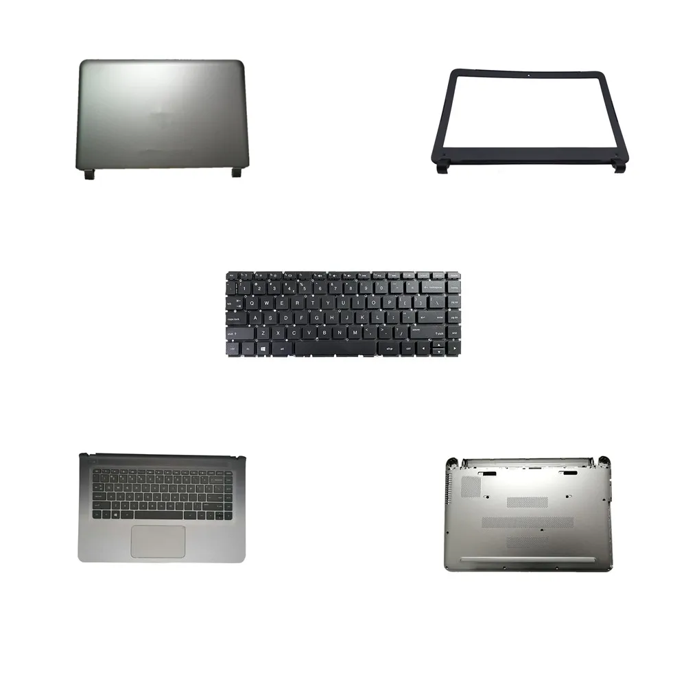 Laptop Klavye Üst Durumda Üst Arka LCD Kapak Alt Kasa Kabuk İçin HP 255 G7 Siyah ABD - 0