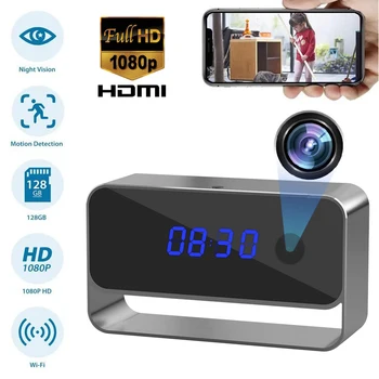 FHD 1080P WiFi Kamera Saati dadı kamerası Küçük Gözetim Güvenlik Kameraları Uzaktan Kamera Saati Gece Görüş Ev Ofis Güvenlik