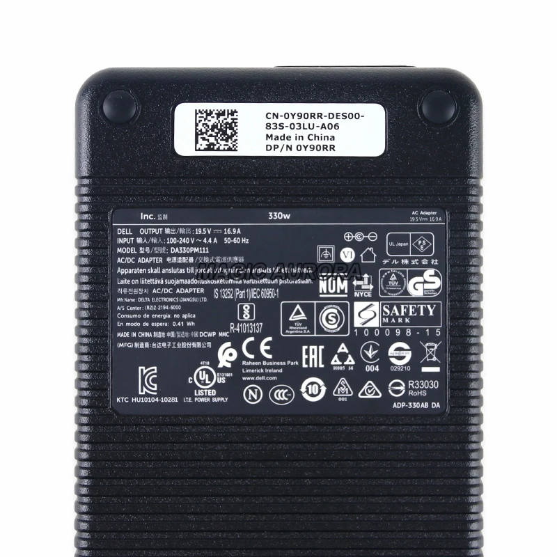Orijinal DA330PM111 Adaptörü ALİENWARE R1 R2 M17 M18 X51 laptop şarj cihazı 19.5 V 16.9 A ADP-330AB B ADP-330AB D 0XM3C3 Y90RR XM3C3 - 1