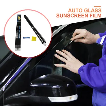 Pencere Renklendirme Filmi ısı UV Blok çizilmeye Dayanıklı Karartma Otomatik araç ön camı Güneş Gölge 75cm * 6m Araba Çatı Oto Aksesuarları