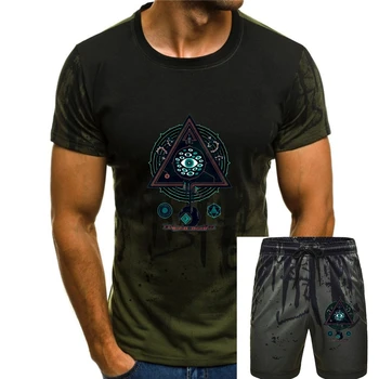 bir yona Tasarım Tüm Gören Göz Erkek T-shirt Grafik Tshirt Geometrik Üstleri Mandala Tee Ahtapot pamuklu giysiler Baba Günü Hediyesi