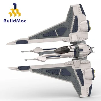 Buildmoc Uzay Savaşları Kom'rk sınıfı Starfighter Fighter MOC Set Yapı Taşları Setleri Oyuncaklar Çocuklar Çocuklar için Hediyeler Oyuncak 888 ADET Tuğla