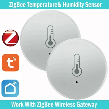 Akıllı ZigBee Gerçek Zamanlı Sıcaklık Ve Nem Sensörü Alexa Google Home İle Çalışmak Akıllı Ev Akıllı Yaşam / Tuya Akıllı App Kontrolü