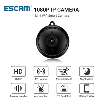 Escam V380 Mini Wifi IP Kamera HD 1080P Kablosuz Kapalı Kamera Gece Görüş İki Yönlü Ses Hareket Algılama bebek monitörü Kamera