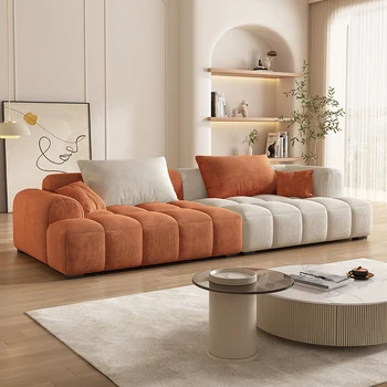 Zemin Köşe oturma odası kanepeleri Puf Recliner Tasarımcı oturma odası kanepeleri Accent Modern Kanepe Cama Dobravel İskandinav Mobilya