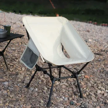 Açık Katlanır Sandalye Taşınabilir kamp sandalyesi Kare Ay Sandalye Eğlence Balıkçılık Kamp Yüksekliği Ayarlanabilir plaj sandalyesi