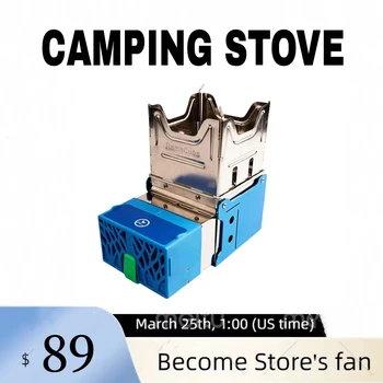 Kamp Ekipmanları Mini Soba Survival Açık Malzemeleri 4 Dakika 1L Su Turist Brülör Izgara Standı Pişirme Yürüyüş 2023