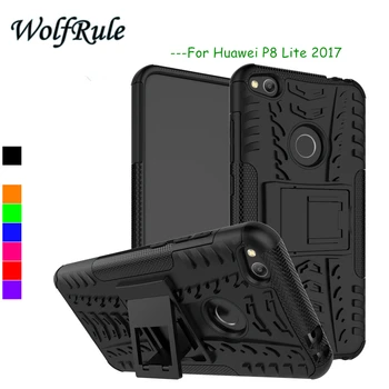 WolfRule Kılıf Huawei P8 Lite 2017 Kapak Darbeye TPU +PC telefon kılıfı Için Huawei P8 Lite 2017 Kılıf Huawei GR3 2017 5.2