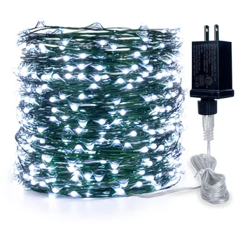 5-100M LED Dize işıklar Yeşil Tel ışıkları Peri Garland Açık Su Geçirmez Ev Noel Düğün Parti Bahçe Dekorasyon