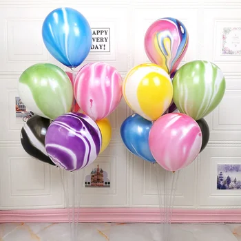 10 Adet Akik Balon Çocuklar Mutlu Doğum Günü Dekorasyon Pembe Mavi Bebek Duş Lateks Balon Düğün Parti Kaynağı