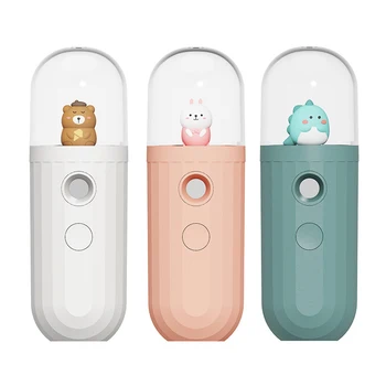 Kawaii Hava Nemlendirici USB Şarj Edilebilir El Akıllı Su Sisi Makinesi Mini Buğulanmış Yüz Aromaterapi Nemlendirici Humidificador
