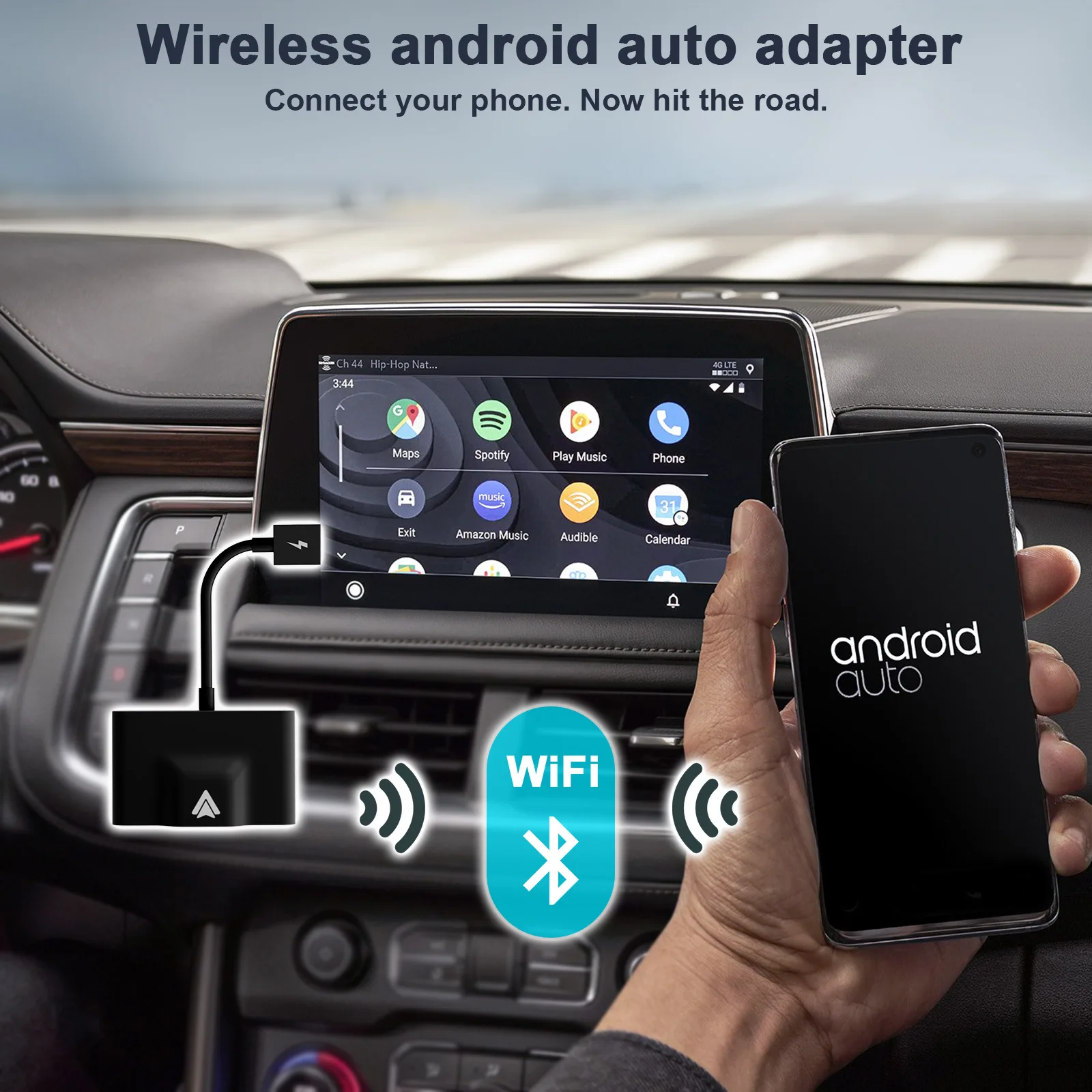 Android Telefon için Kablosuz Adaptör, Kablosuz Otomatik Araç Adaptörü, Kablosuz Carplay Dongle, Tak Oyna 5GHz WiFi Çevrimiçi Güncelleme - 2