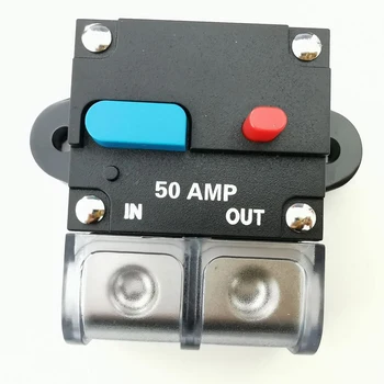 Sıfırlanabilir devre kesici 24V Kendini Sıfırlama Sıfırlanabilir devre kesici Manuel Sıfırlama Düğmesi Araba Ses İçin 50A-300A