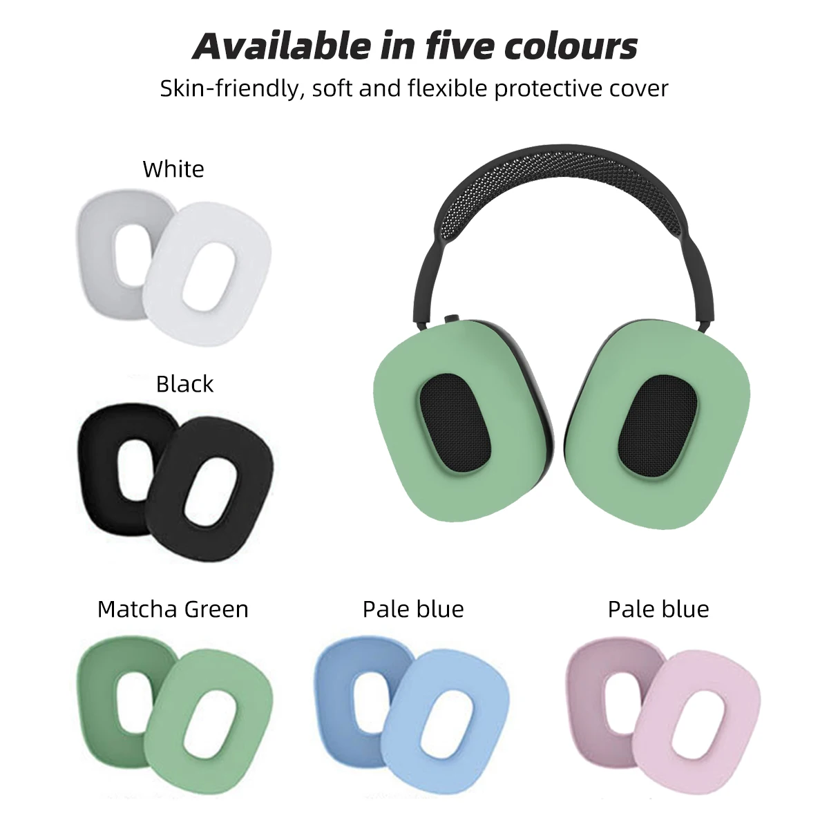Apple AirPods için Max Yedek Kulak Pedleri minder örtüsü Kulaklık Kulaklık Kulaklık Koruyucu Kulaklık Aksesuarları Airpods İçin Max - 5