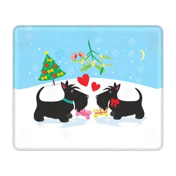 Sevimli Çiftler İskoç Terrier Oyun Mouse Pad Kaymaz Kauçuk Lockedge Mousepad Ofis Dizüstü Bilgisayar Scottie Köpek Fare Mat