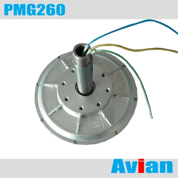PMG260 100 W Rüzgar Jeneratörü 130 RPM 12 V 24VAC Çekirdeksiz Kalıcı Mıknatıs Jeneratör Üç fazlı CE Belgeli