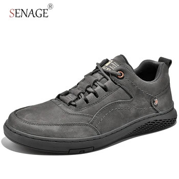 SENAGE Kaliteli erkek yürüyüş ayakkabıları Hakiki deri ayakkabı Trendi Rahat Erkek Spor Ayakkabı Açık Çöl Eğitim trekking ayakkabıları