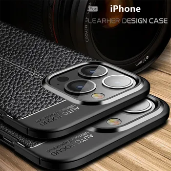 Iphone 13 Pro Kılıf iPhone 13 Pro Capas Tampon Darbeye TPU Deri Fundas İçin iPhone SE 2020 12 13 Pro Max Mini Kapak