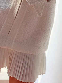 2023 Sonbahar Yeni Kadın Elbise Pilili Tüvit Mini Elbise