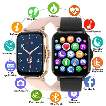 P8 Artı akıllı bluetooth saat İzle Tam Dokunmatik Renkli Ekran Smartwatch Erkekler Kadınlar Spor bilezik Writwatch nabız monitörü