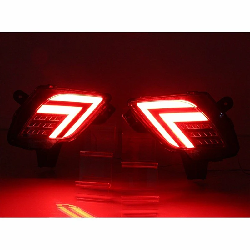 2 Adet Araba ışıkları MAZDA CX - 5 CX5 2013-2016 kırmızı LED Arka Tampon Kuyruk İşık Fren Dönüş Sinyali Led araba ışıkları aksesuarları - 3