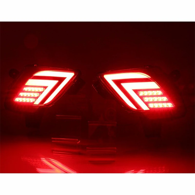 2 Adet Araba ışıkları MAZDA CX - 5 CX5 2013-2016 kırmızı LED Arka Tampon Kuyruk İşık Fren Dönüş Sinyali Led araba ışıkları aksesuarları - 4