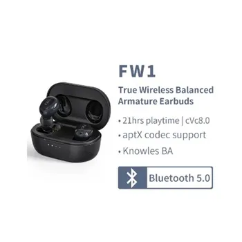 Zycbeautiful FiiO FW1 Gerçek Kablosuz hifi kulaklıklar Pompalama Bas TWS Bluetooth V5.0 Kulaklıklar aptX ile 21 Saat Çalma Süresi