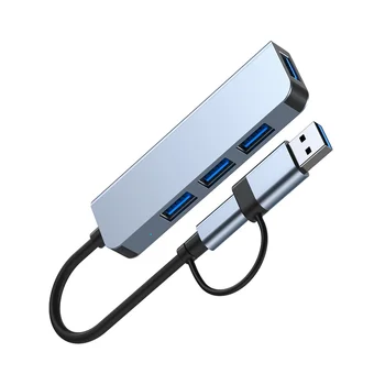 4 Port USB 3.0 Hub USB Hub Yüksek Hızlı Tip C Splitter 5 Gbps pc bilgisayar Aksesuarları Multiport HUB 4 USB 3.0 2.0 Bağlantı Noktaları