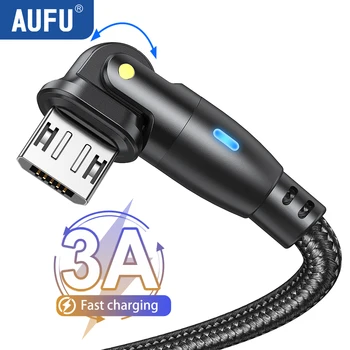 AUFU 3A mikro USB kablosu Hızlı Şarj USB Veri kablo kordonu Samsung S6 Xiaomi Redmi Not 4 Android Mikro Usb cep telefonu kablosu